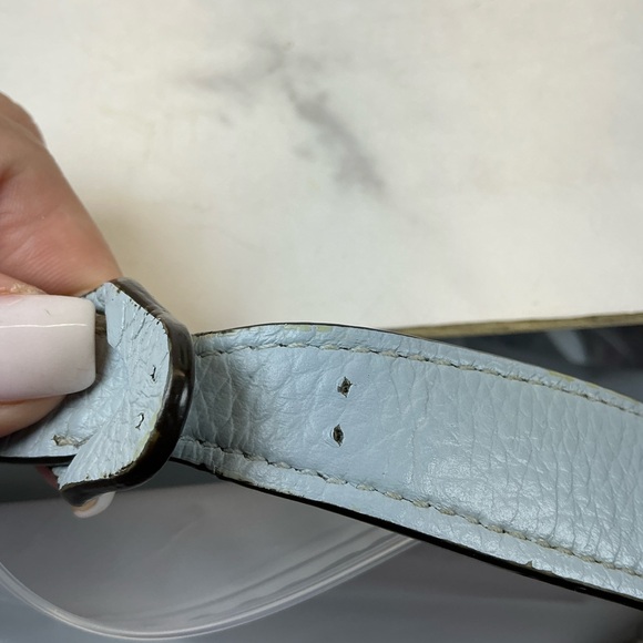 Coach Abby Hobo Baby Blue Duffle Shoulder Leather Bag Rehab - Picture 16 of 16